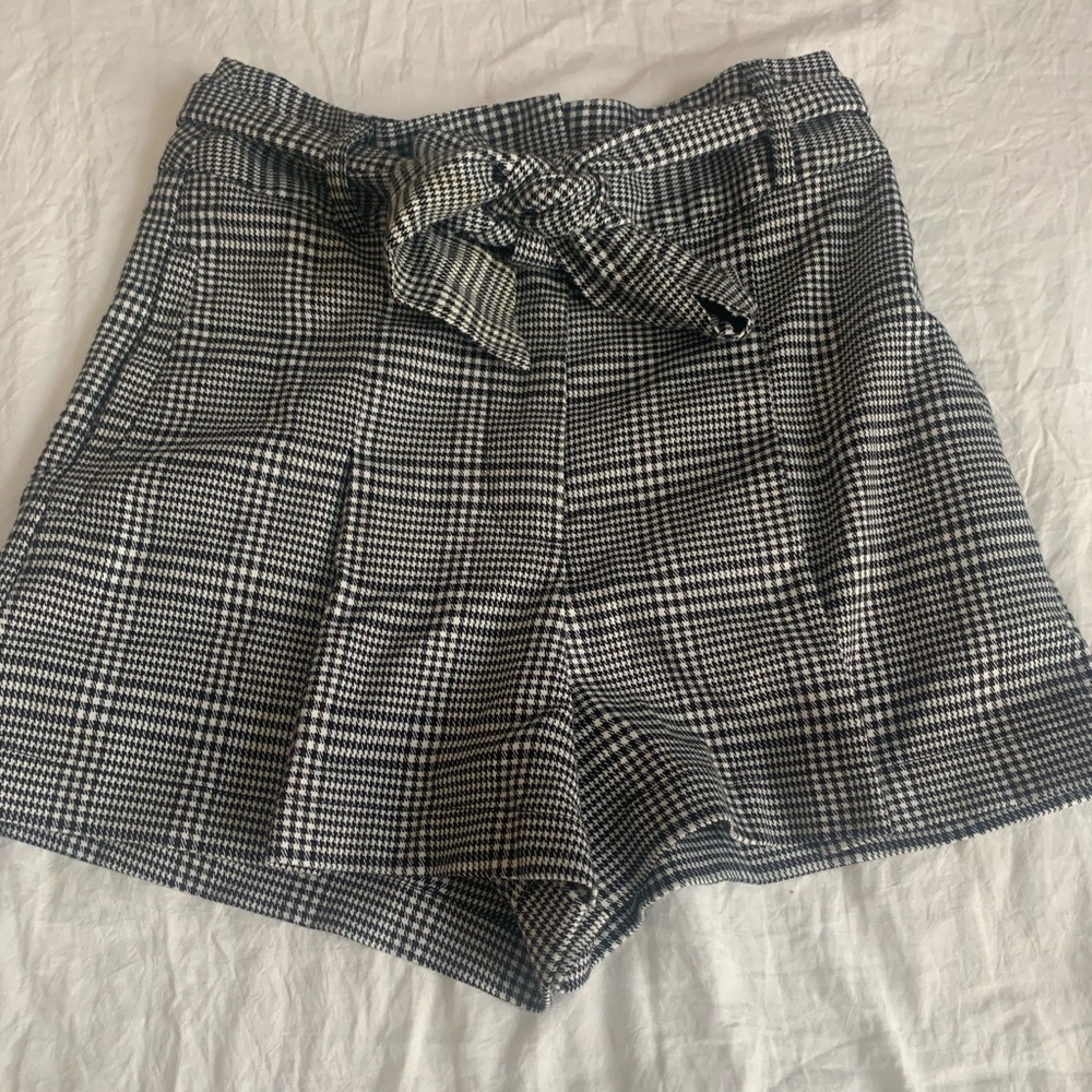 Plaid Paper-bag Shorts